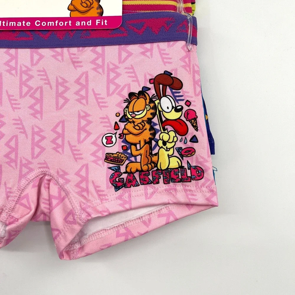 Garfield 4pk girlshorts handcraft athletic underwear cartoon boy shorts undies 4 - Picture 2 of 6